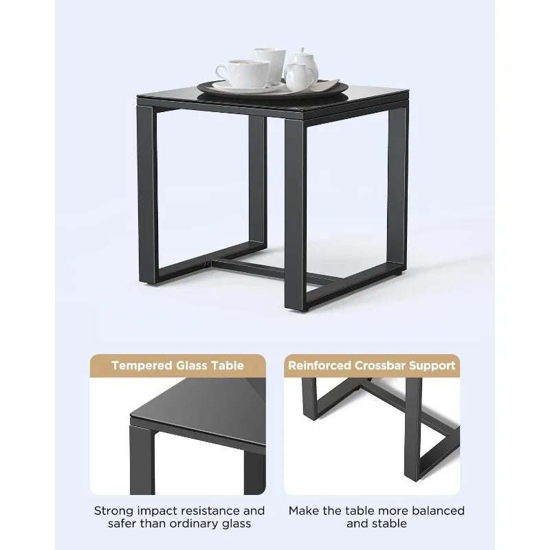 3 Pieces Patio Furniture Set Rocking Bistro Set