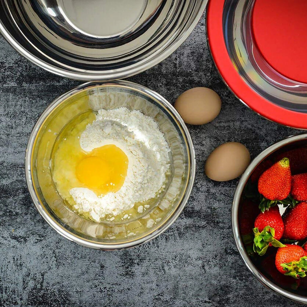 304 Stainless Steel Mixing Bowls with Lid  and Graters