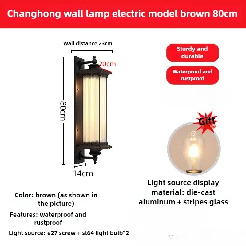 Vintage Outdoor Wall Light Waterproof Exterior Garden Yard