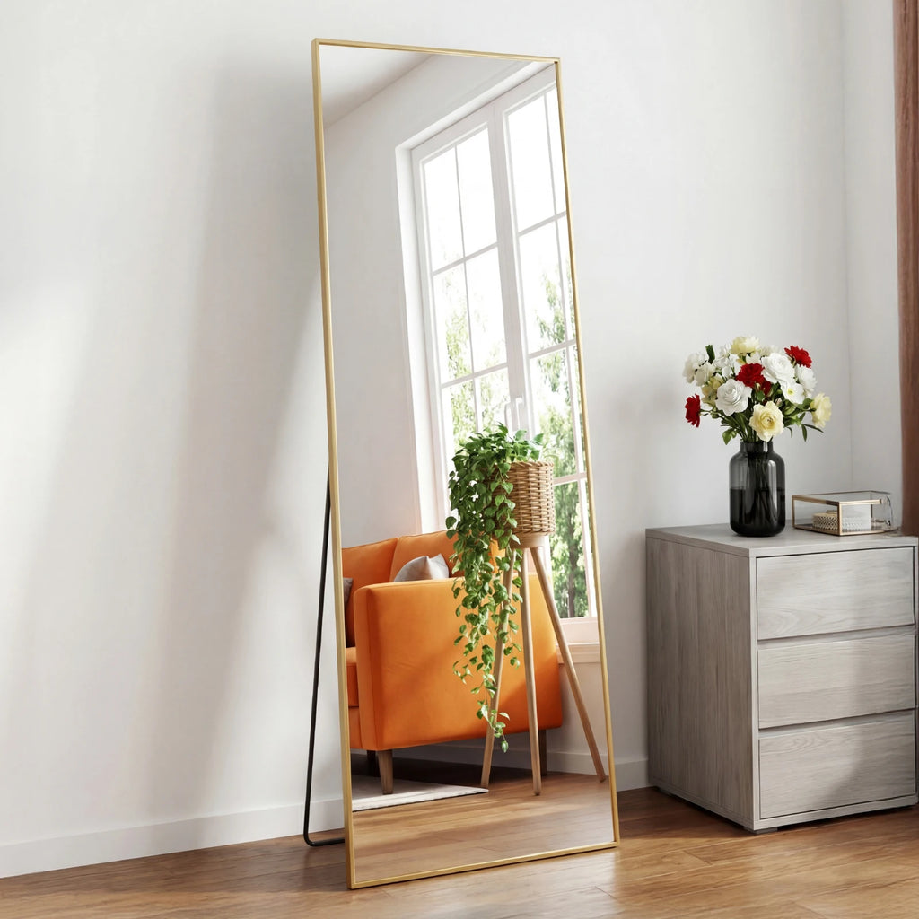 JHK 68"x26" Full Length Mirror with Stand Floor Free Standing Aluminum Frame