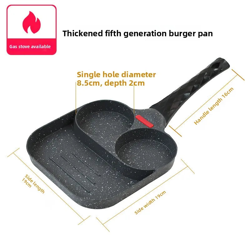 Best-selling Maifan stone four-hole non-stick frying pan