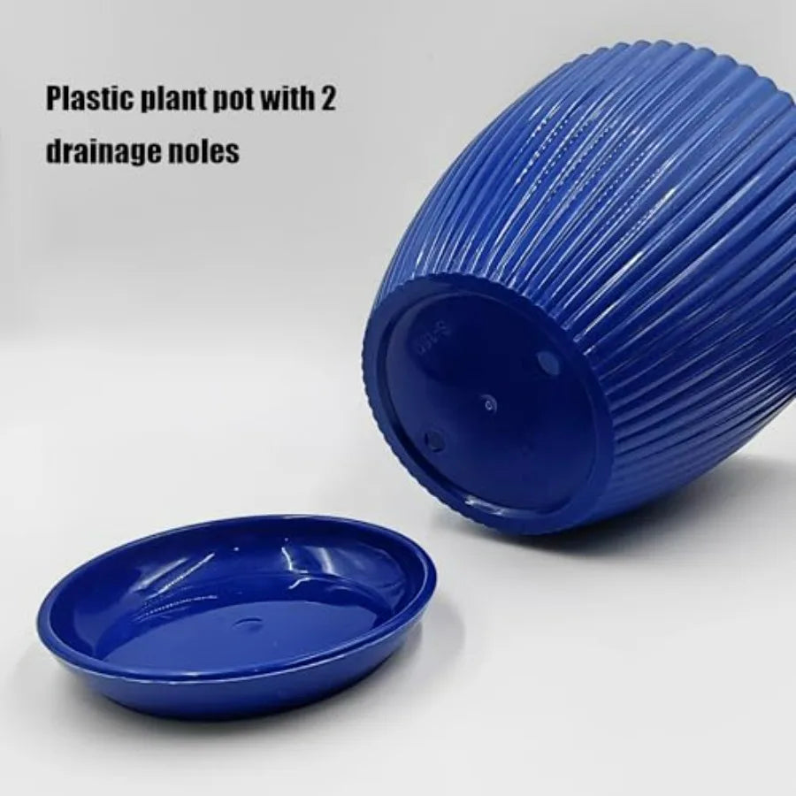 Plant Pots with Saucers and Drain Holes