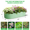 2-Pack Oval Galvanized Steel Raised Garden Bed Open Base Safety Edge Metal