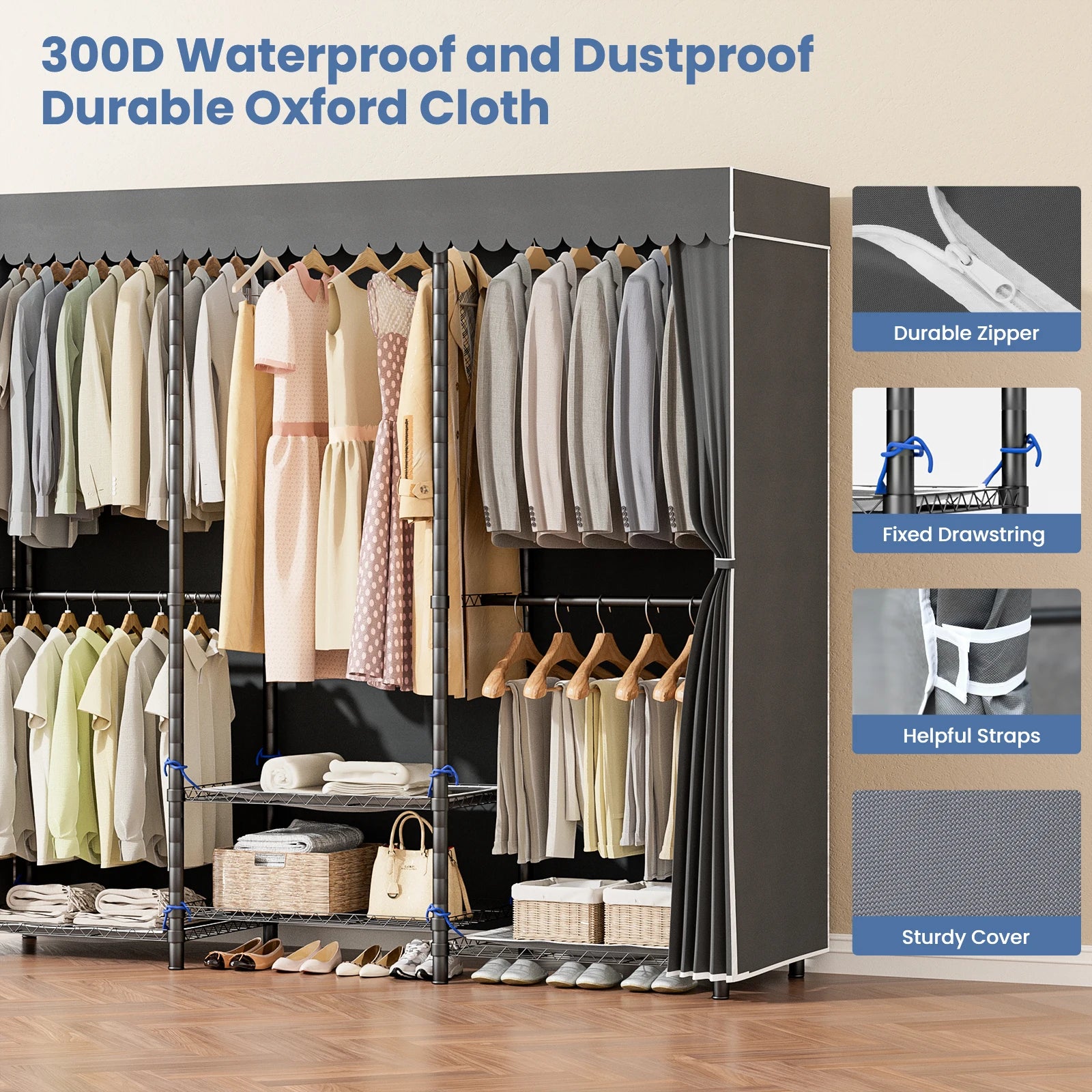 Clothes Rack Storage Organizer Wardrobe