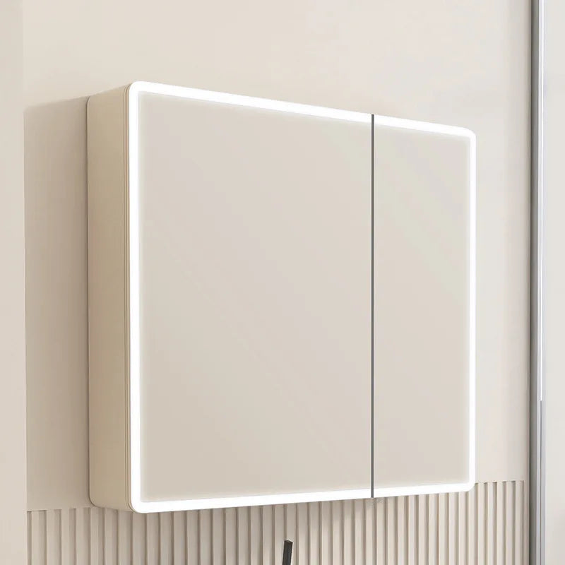 22 Inch Multifunctional Arc Angle Bathroom Mirror Cabinet