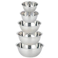 5 Pcs Stainless Steel Mixing Bowl Home Kicthen Outdoor Camping Fishing Cookware Dinnerware