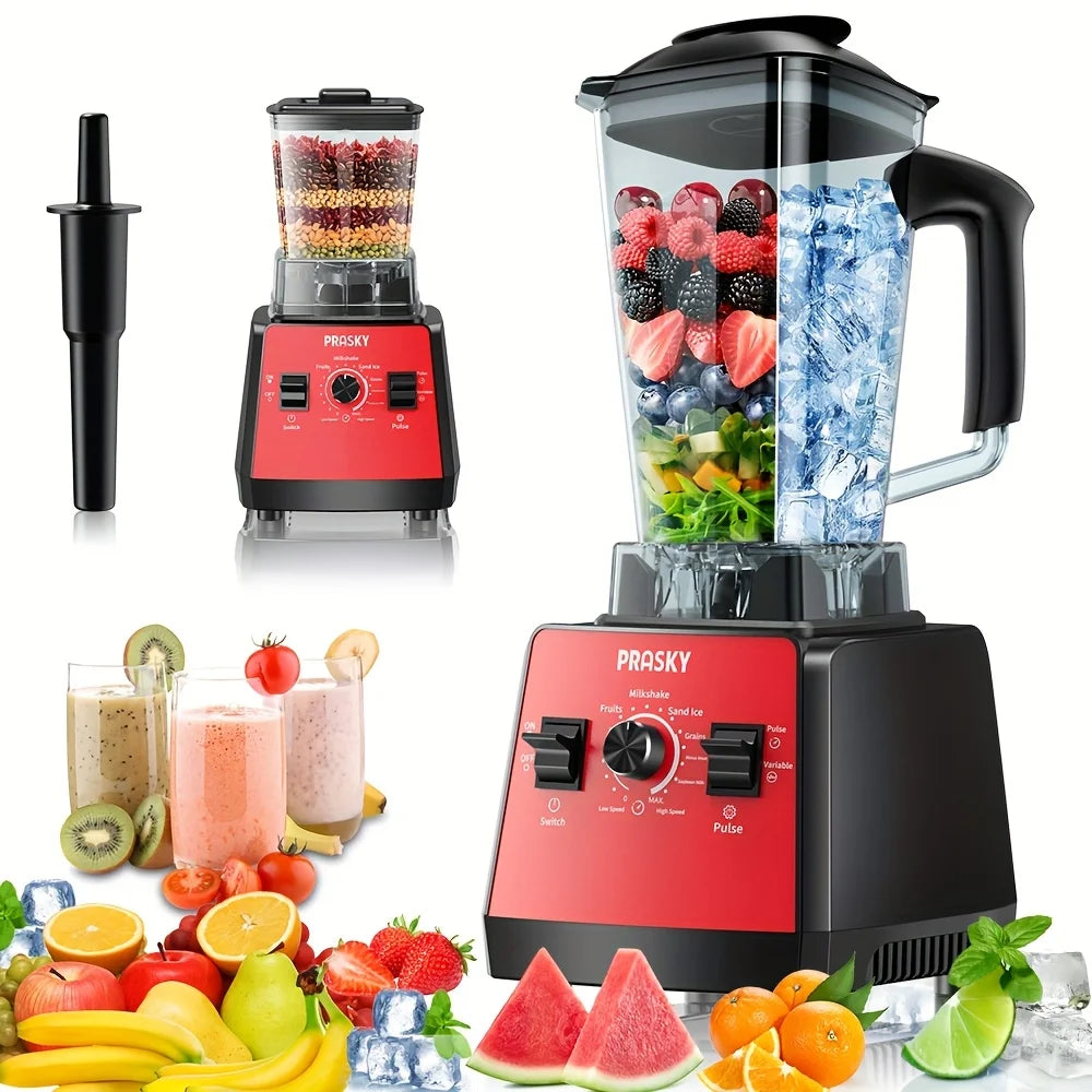 PRASKY 2400W Blender and Grinder Combo 25000RPM