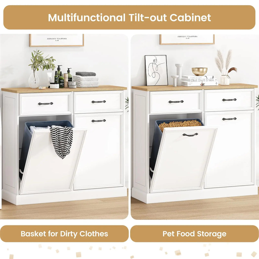 Trash Cabinet Tilt Out, Hidden Trash Can Cabinet 10 Gallon Storage Holder
