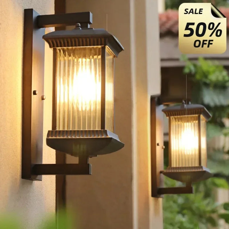 Vintage Outdoor Wall Light Waterproof Exterior Garden Yard