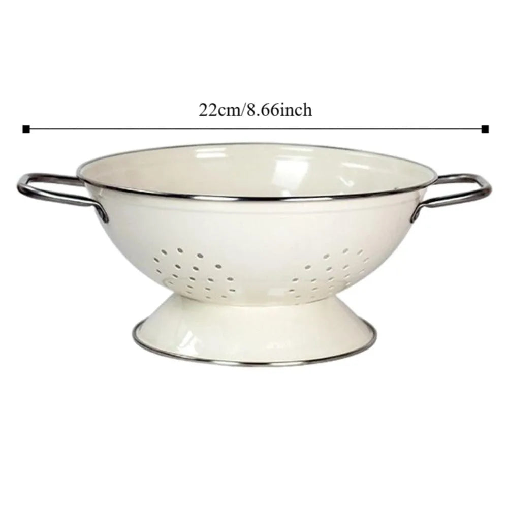 Carbon Steel Enamel Coated Fruit Basket Rust-proof or Strainer