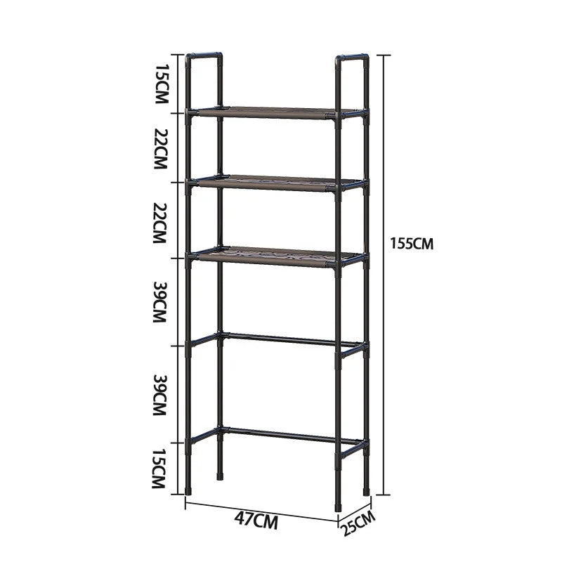 Bathroom Storage Rack Over The Toilet Shelf Multilayer Space Saver