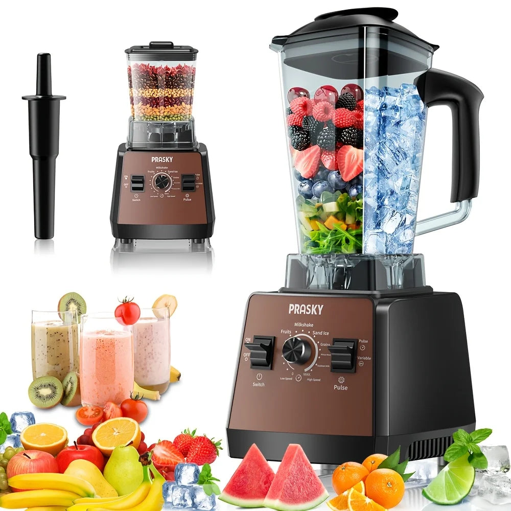 PRASKY 2400W Blender and Grinder Combo 25000RPM