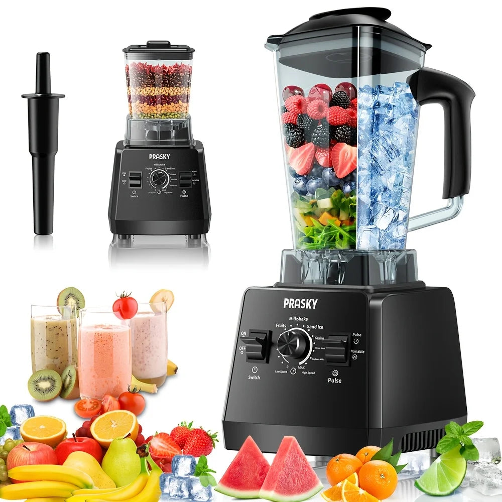 PRASKY 2400W Blender and Grinder Combo 25000RPM