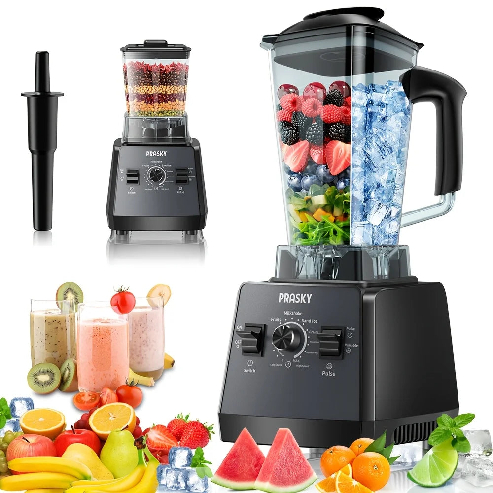 PRASKY 2400W Blender and Grinder Combo 25000RPM