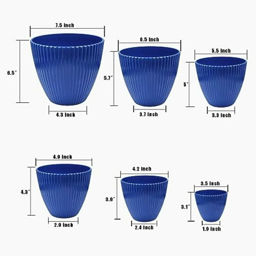Plant Pots with Saucers and Drain Holes