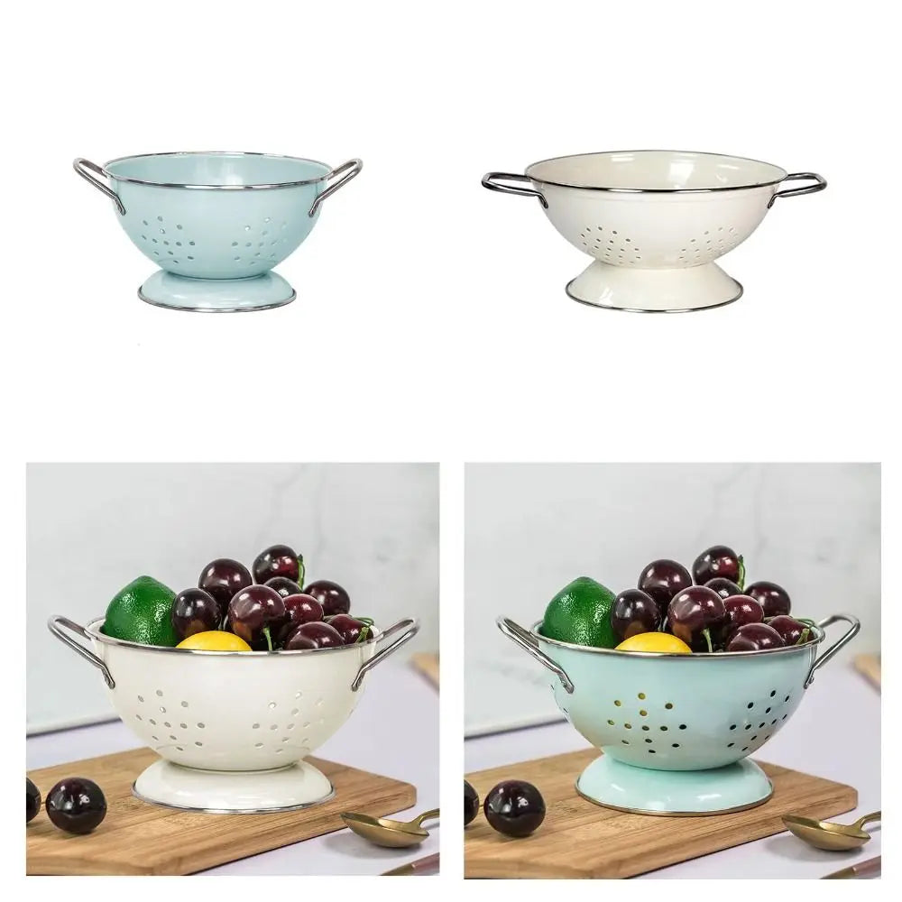 Carbon Steel Enamel Coated Fruit Basket Rust-proof or Strainer